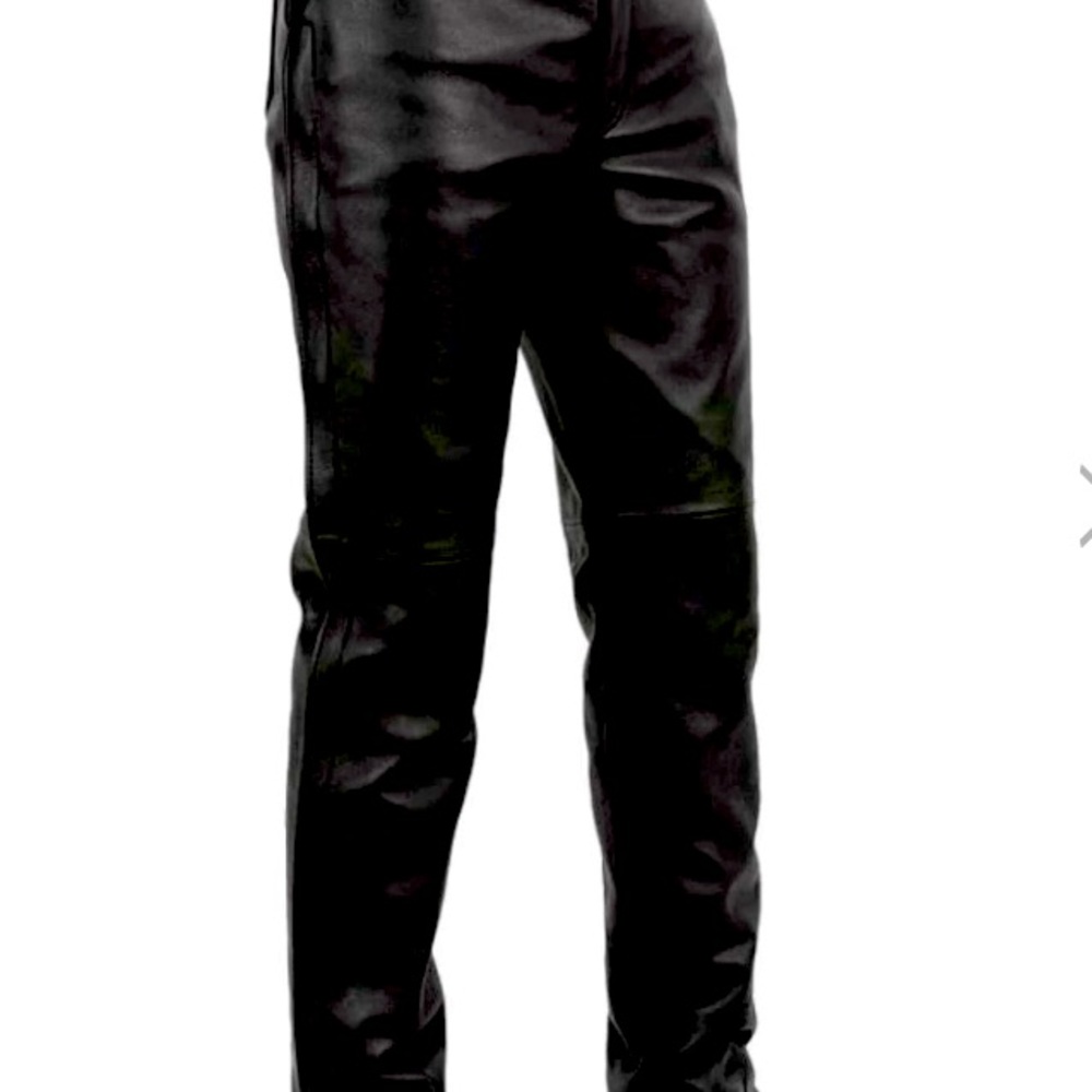 First Manufacturing Black leather riding gear Men’s Soft Chaps/Pants
